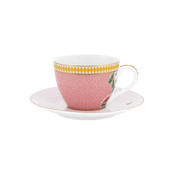 Conjunto 2 Xícara Porcelana de Café Rosa La Majorelle Pip Studio