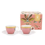Conjunto 2 Xícara Porcelana de Café Rosa La Majorelle Pip Studio