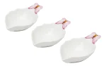 Conjunto 3 Petisqueiras Porcelana Borboleta Wolf