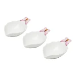 Conjunto 3 Petisqueiras Porcelana Borboleta Wolf