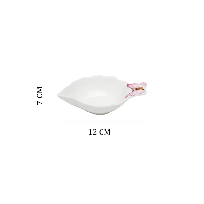 Conjunto 3 Petisqueiras Porcelana Borboleta Wolf