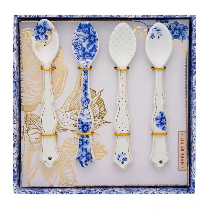 Conjunto 4 Colheres Porcelana Royal White Pip Studio