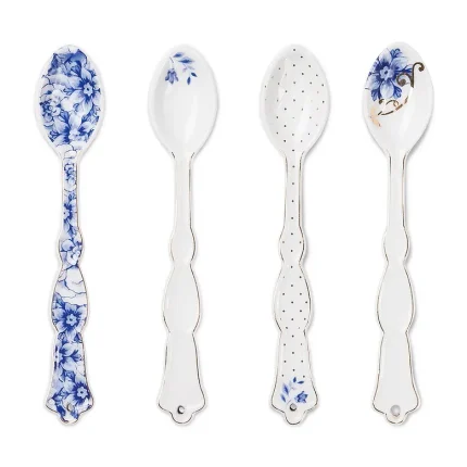 Conjunto 4 Colheres Porcelana Royal White Pip Studio