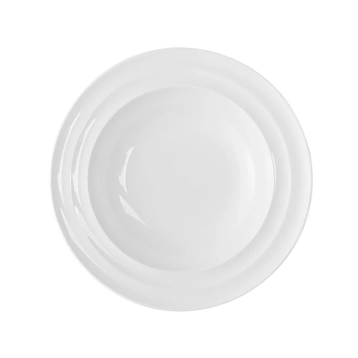 Conjunto 6 Pratos Fundos De Porcelana New Bone Bambu Branco Wolff
