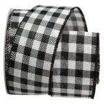 Fita Aramada Tecido Xadrez Preto E Branco 6,5  X 9,14 Natal
