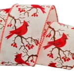 Fita Natalina Aramada Cardeal Vermelho