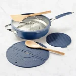 Frigideira All In One Plus 7 Peças Com Tampa Azul Tramontina Azul-aço