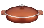 Frigideira Tramontina Lyon em Alumínio Forjado com Revestimento Interno e Externo Antiaderente Starflon Dourado com Tampa 32 cm 4,3 L