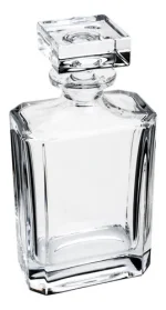 Garrafa De Cristal Blank Quadrada Bohemia