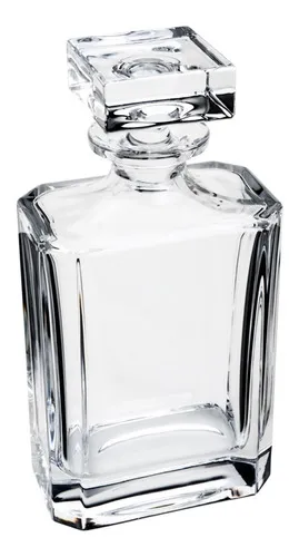 Garrafa De Cristal Blank Quadrada Bohemia