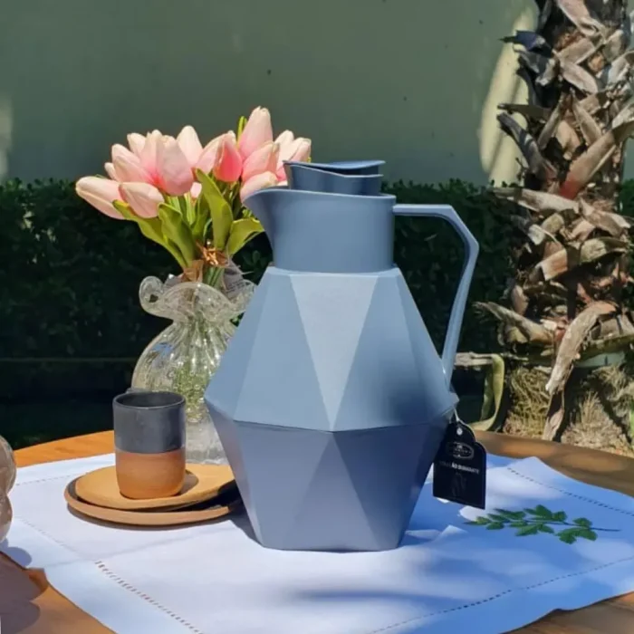 Garrafa Térmica Diamond Blue Gray Mb Home Premium 1l