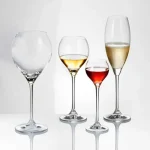 Jg 6 Taças Champanhe Cristal Titânio Carduelis 290ml Bohemia Transparente