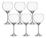 Jg 6 Taças Vinho Cristal De Titânio Carduelis 640ml Bohemia Transparente