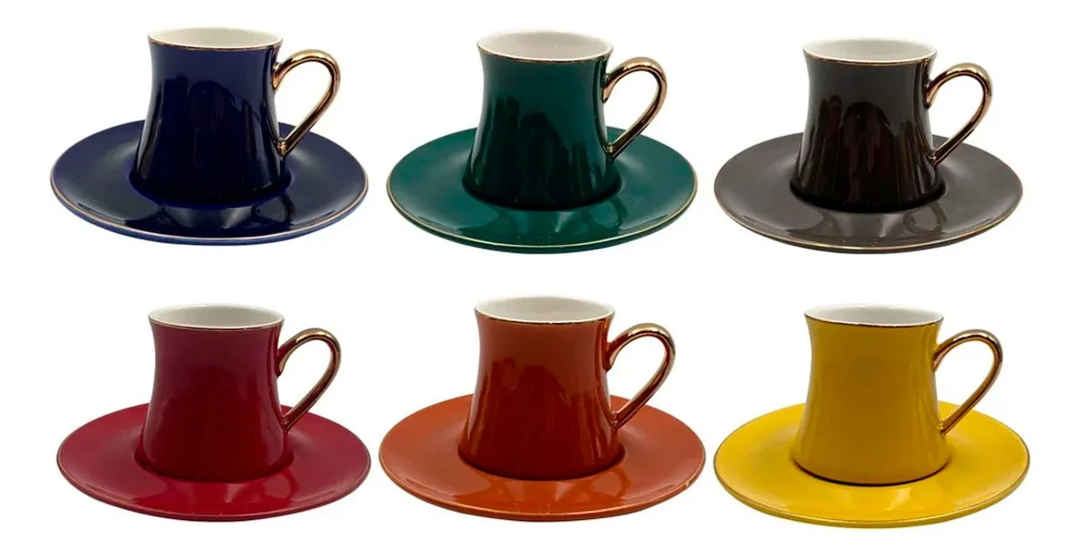 Jogo 12 Peças Porcelana Café Galet L'hermitage New Bone Jogo 12 Peças Porcelana Café Galet L'hermitage New Bone
