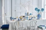 jogo 2 Canecas Grandes Dot Delight Azul Claro Porcelana filete De Ouro Pip Studio