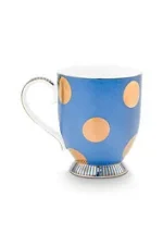 jogo 2 Canecas Grandes Dot Delight Azul Claro Porcelana filete De Ouro Pip Studio