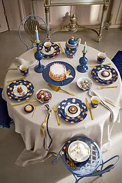 jogo 2 Canecas Grandes Dot Delight Azul Marinho Porcelana filete De Ouro Pip Studio