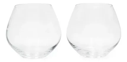 Jogo 2 Copos Baixos Cristal De Titânio Amoroso 340ml Bohemia Transparente