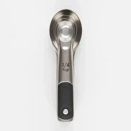 Jogo 4 Colheres Medidoras De Aço Inox Magnéticas Oxo Prata