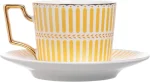 Jogo 4 Xícaras de Café Olimpo New Bone China Amarelo