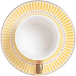 Jogo 4 Xícaras de Café Olimpo New Bone China Amarelo