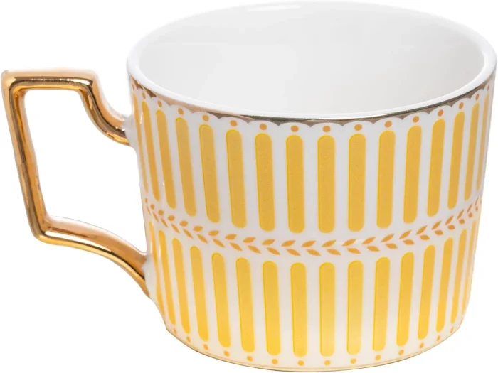 Jogo 4 Xícaras de Café Olimpo New Bone China Amarelo