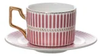 Jogo 4 Xícaras de Café Olimpo New Bone China Rosa