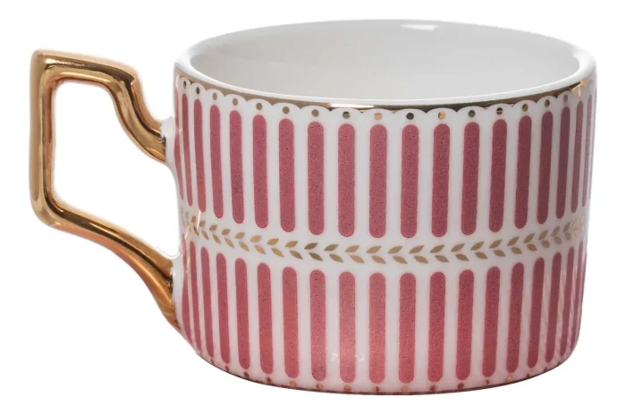 Jogo 4 Xícaras de Café Olimpo New Bone China Rosa