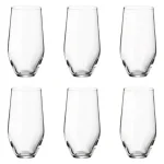 Jogo 6 Copos Altos Cristal De Titânio Grus 400ml Bohemia Transparente