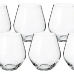 Jogo 6 Copos Baixos Cristal De Titânio Grus 500 Ml Bohemia Transparente