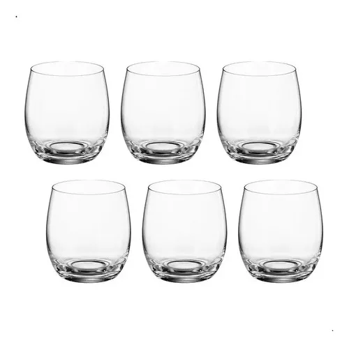 Jogo 6 Copos Baixos Cristal De Titânio Mergus 410ml Bohemia Transparente Jogo 6 Copos Baixos Cristal De Titânio Mergus 410ml Bohemia Transparente