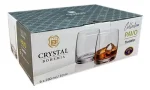 Jogo 6 Copos Baixos Cristal De Titânio Pavo 290 Ml Bohemia Transparente