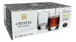 Jogo 6 Copos Shot Cristal De Titânio Pavo 60 Ml Bohemia Transparente