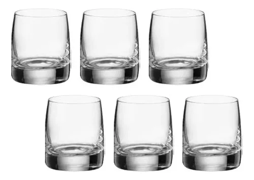Jogo 6 Copos Shot Cristal De Titânio Pavo 60 Ml Bohemia Transparente Jogo 6 Copos Shot Cristal De Titânio Pavo 60 Ml Bohemia Transparente