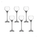 Jogo 6 Taças Licor Cristal De Titânio Carduelis 80ml Bohemia Transparente