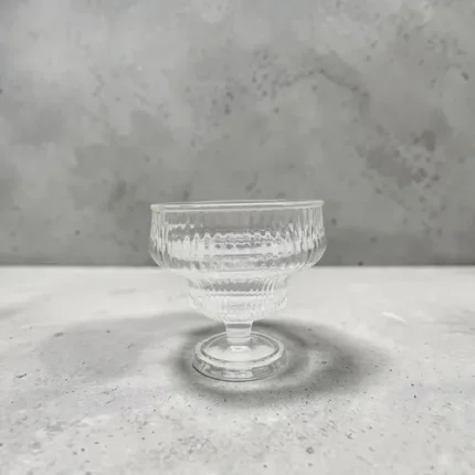 Jogo 6 Taças Sobremesa Cristal Com Pé Fontana 250 Ml Transparente