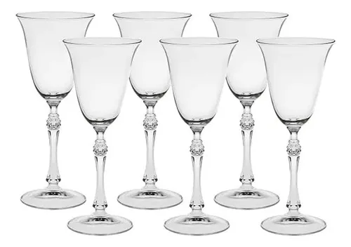 Jogo 6 Taças Vinho Cristal De Titânio Parus 350ml Bohemia Transparente Jogo 6 Taças Vinho Cristal De Titânio Parus 350ml Bohemia Transparente