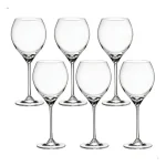 Jogo 6 Taças Vinho Cristal Titânio Carduelis 470ml Bohemia Transparente