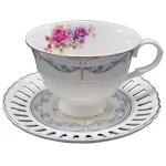 Jogo 6 Xícaras de Café Mon Cheri New Bone China Branca