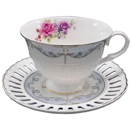 Jogo 6 Xícaras de Café Mon Cheri New Bone China Branca