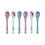 Jogo Com 6 Colheres Oriental Porcelana Azul Flower Festival Pip Studio
