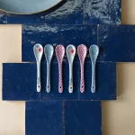 Jogo Com 6 Colheres Oriental Porcelana Azul Flower Festival Pip Studio