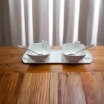 Jogo De 2 Blows Com Bandeja e Colher Porcelana Birds Wolff