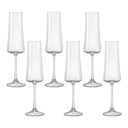 Jogo de 6 Taças Champanhe Cristal Titanium Xtra 210ml