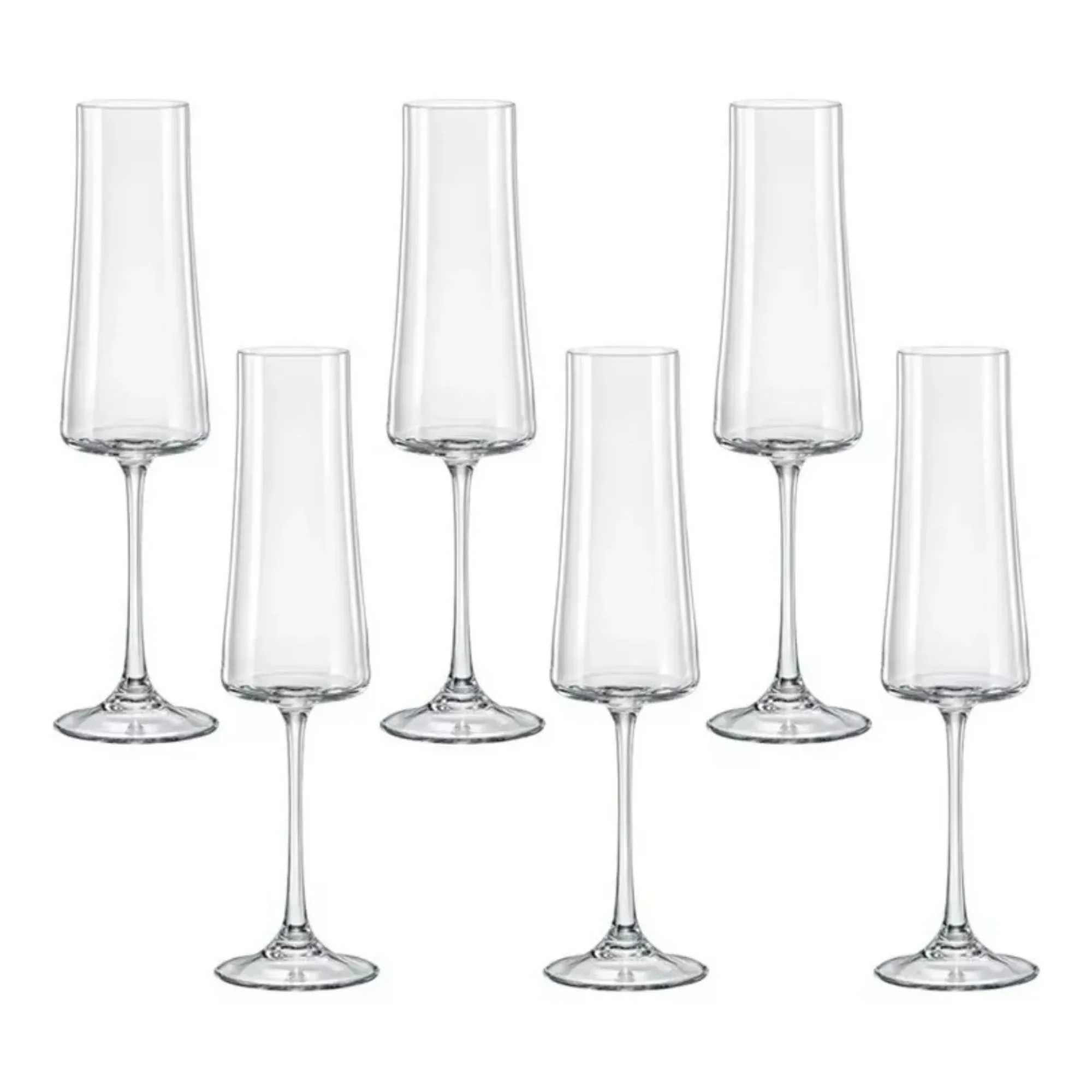 Jogo de 6 Taças Champanhe Cristal Titanium Xtra 210ml Jogo de 6 Taças Champanhe Cristal Titanium Xtra 210ml