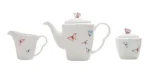 Jogo De Café 3 Peças Porcelana Borboleta Wolff