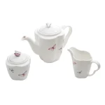 Jogo De Café 3 Peças Porcelana Borboleta Wolff