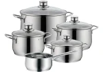 Jogo De Panelas Aço Inox Cromargan  Diadem Wmf 5 Pçs
