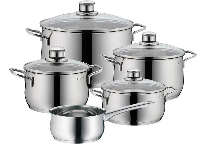 Jogo De Panelas Aço Inox Cromargan Diadem Wmf 5 Pçs Jogo De Panelas Aço Inox Cromargan Diadem Wmf 5 Pçs