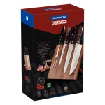 Jogo para Churrasco Tramontina com Lâminas em Aço Inox e Cabos em Madeira Polywood Castanho 5 Peças
